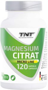 TNT - 120 Magnesium Citrat Kapseln, Empehlung Rising Pro, Nahrungsergänzungsmittel Fußball, Supplements für Fußballer